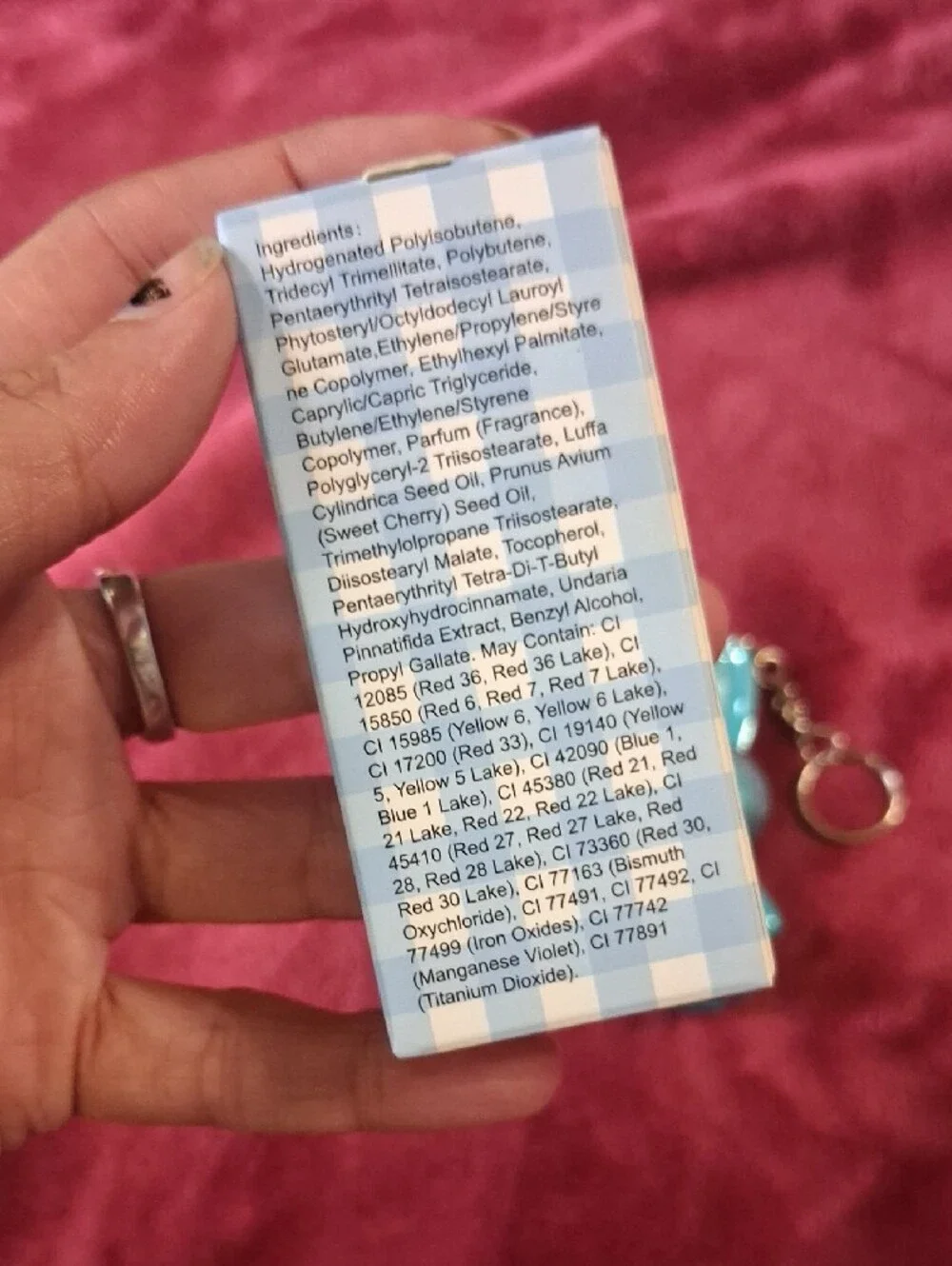 Kati Bunny Lip Gloss Keychain - Teal